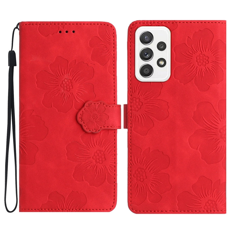 Flower Embossing Pattern Leather Phone Case, For Samsung Galaxy A42 5G, For Samsung Galaxy A50, For Samsung Galaxy A51 4G, For Samsung Galaxy A52 5G, For Samsung Galaxy A53 5G, For Samsung Galaxy A54 5G, For Samsung Galaxy A70, For Samsung Galaxy A71 4...