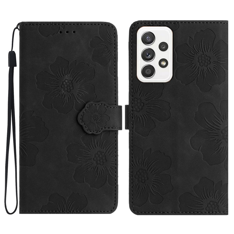 Flower Embossing Pattern Leather Phone Case, For Samsung Galaxy A42 5G, For Samsung Galaxy A50, For Samsung Galaxy A51 4G, For Samsung Galaxy A52 5G, For Samsung Galaxy A53 5G, For Samsung Galaxy A54 5G, For Samsung Galaxy A70, For Samsung Galaxy A71 4...