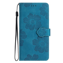 Load image into Gallery viewer, Flower Embossing Pattern Leather Phone Case