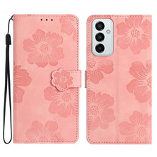 Load image into Gallery viewer, Flower Embossing Pattern Leather Phone Case
