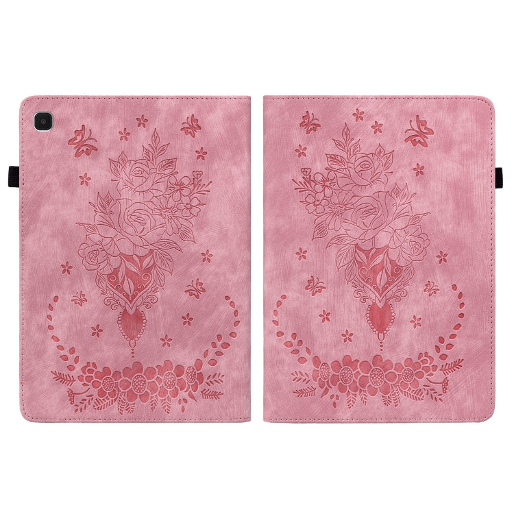 Butterfly Rose Embossed Leather Tablet Case, For Samsung Galaxy A7 Lite T220 / T225, For Samsung Galaxy Tab S5e/T720/T725, For Samsung Galaxy Tab A 10.1 2019 T510, For Samsung Galaxy Tab A 8.0 2019 T290, For Samsung Galaxy Tab S4 10.5 SM-T830          ...