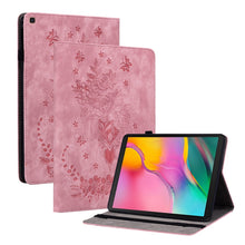 Load image into Gallery viewer, Butterfly Rose Embossed Leather Tablet Case