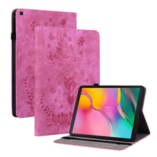Load image into Gallery viewer, Butterfly Rose Embossed Leather Tablet Case