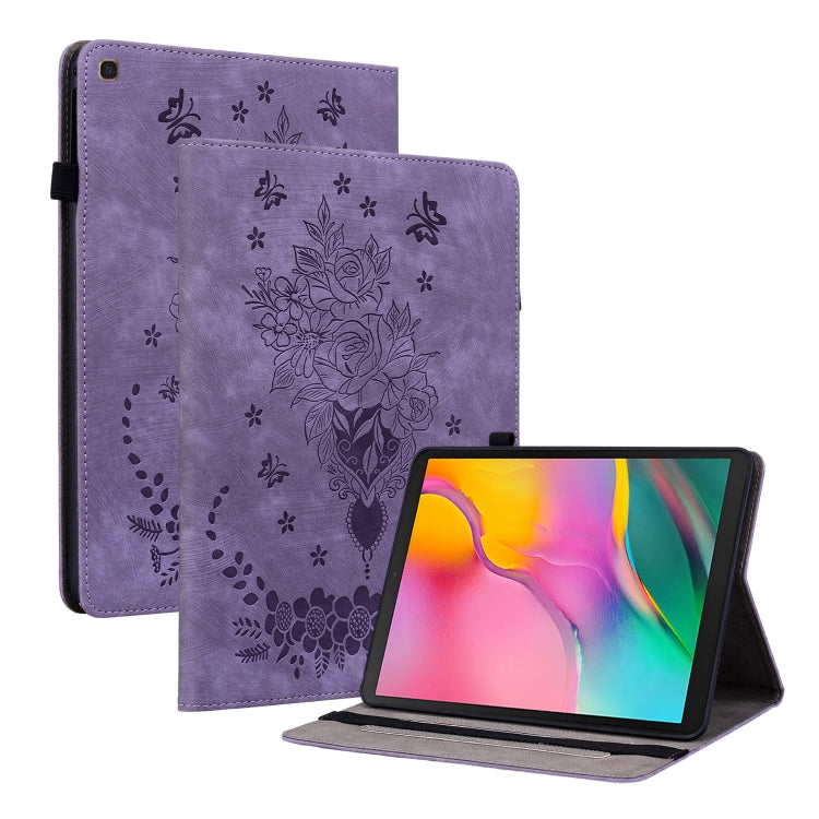 Butterfly Rose Embossed Leather Tablet Case