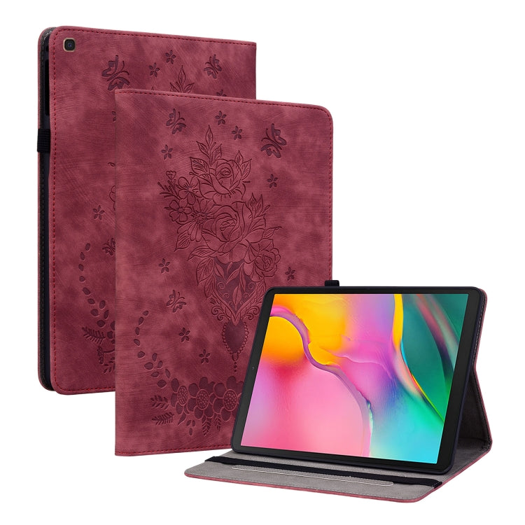 Butterfly Rose Embossed Leather Tablet Case
