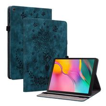 Load image into Gallery viewer, Butterfly Rose Embossed Leather Tablet Case