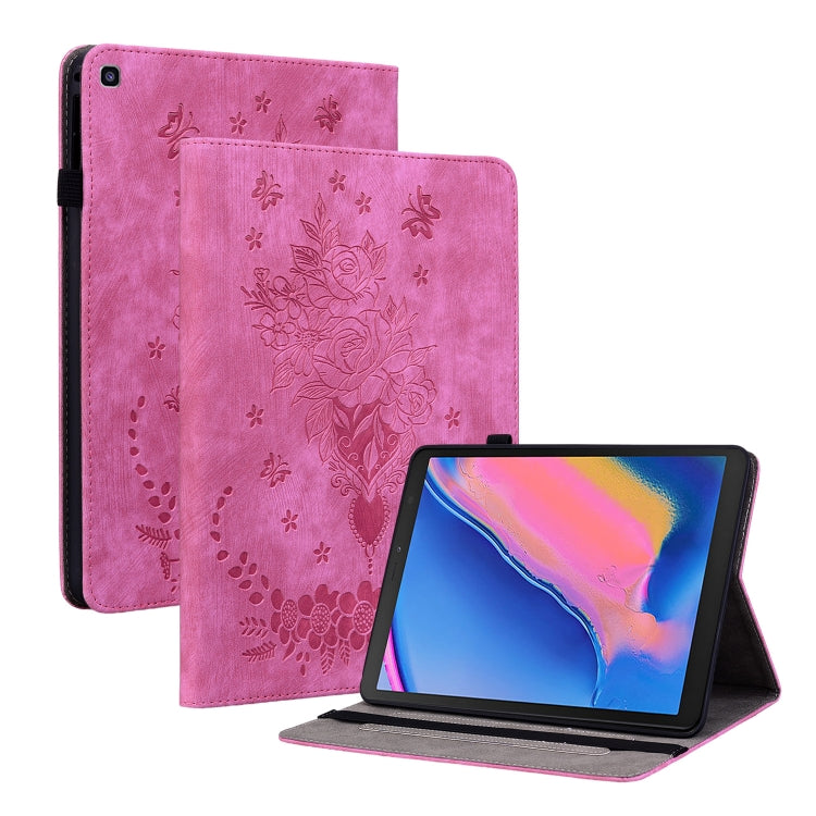 Butterfly Rose Embossed Leather Tablet Case