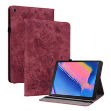 Load image into Gallery viewer, Butterfly Rose Embossed Leather Tablet Case