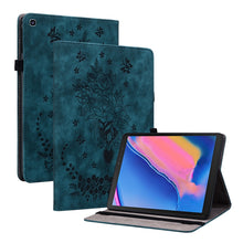 Load image into Gallery viewer, Butterfly Rose Embossed Leather Tablet Case