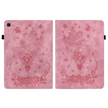 Load image into Gallery viewer, Butterfly Rose Embossed Leather Tablet Case