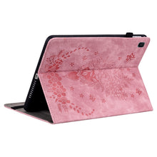 Load image into Gallery viewer, Butterfly Rose Embossed Leather Tablet Case