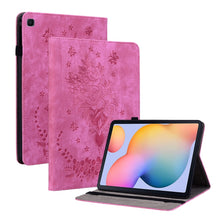 Load image into Gallery viewer, Butterfly Rose Embossed Leather Tablet Case