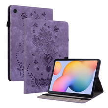 Load image into Gallery viewer, Butterfly Rose Embossed Leather Tablet Case