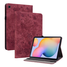 Load image into Gallery viewer, Butterfly Rose Embossed Leather Tablet Case
