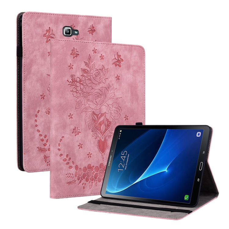 Butterfly Rose Embossed Leather Tablet Case