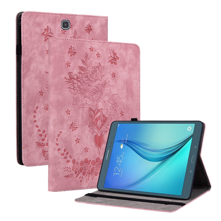 Butterfly Rose Embossed Leather Tablet Case