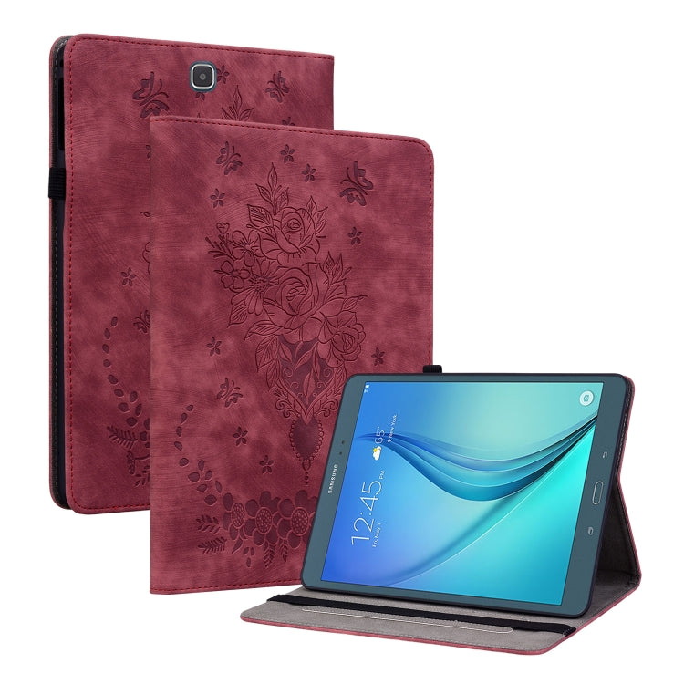 Butterfly Rose Embossed Leather Tablet Case