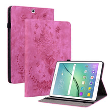 Load image into Gallery viewer, Butterfly Rose Embossed Leather Tablet Case