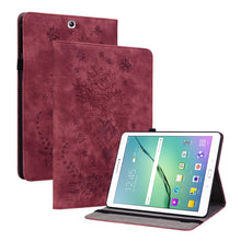 Load image into Gallery viewer, Butterfly Rose Embossed Leather Tablet Case