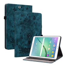 Load image into Gallery viewer, Butterfly Rose Embossed Leather Tablet Case