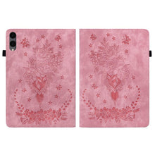 Load image into Gallery viewer, Butterfly Rose Embossed Leather Tablet Case, For Galaxy Tab S12+, For Samsung Galaxy Tab S11, For Samsung Galaxy Tab А9+, For Samsung Galaxy Tab А9, For Samsung Galaxy Tab S9, For Samsung Galaxy Tab S9+, For Samsung Galaxy Tab S8+ / S7+ / S7 FE        ...