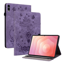 Load image into Gallery viewer, Butterfly Rose Embossed Leather Tablet Case, For Galaxy Tab S12+, For Samsung Galaxy Tab S11, For Samsung Galaxy Tab А9+, For Samsung Galaxy Tab А9, For Samsung Galaxy Tab S9, For Samsung Galaxy Tab S9+, For Samsung Galaxy Tab S8+ / S7+ / S7 FE        ...