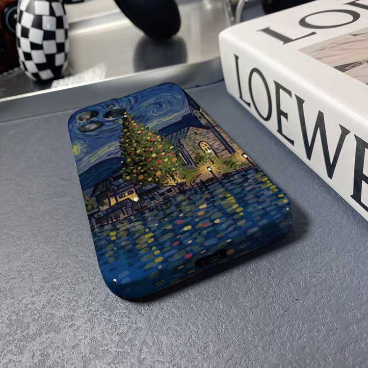 Precise Hole Oil Painting Pattern PC Phone Case, For iPhone 14, For iPhone 14 Pro, For iPhone 14 Pro Max, For iPhone SE 2022 / 2020 / 8 / 7, For iPhone 13 Pro Max