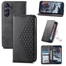 Load image into Gallery viewer, Cubic Grid Calf Texture Magnetic Leather Phone Case, For Samsung Galaxy M54 5G