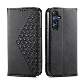 Cubic Grid Calf Texture Magnetic Leather Phone Case, For Samsung Galaxy M54 5G