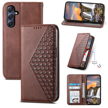 Load image into Gallery viewer, Cubic Grid Calf Texture Magnetic Leather Phone Case, For Samsung Galaxy M54 5G