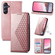 Load image into Gallery viewer, Cubic Grid Calf Texture Magnetic Leather Phone Case, For Samsung Galaxy M54 5G