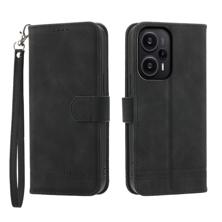 Dierfeng Dream Line TPU + PU Leather Phone Case, For Xiaomi Redmi Note 13 Pro+, For Xiaomi Redmi Note 13 Pro 5G, For Xiaomi 13T, For Xiaomi Redmi Note 12 Turbo 5G/Poco F5, For Xiaomi Redmi Note 12S 4G Global, For Xiaomi Poco X6 Pro 5G