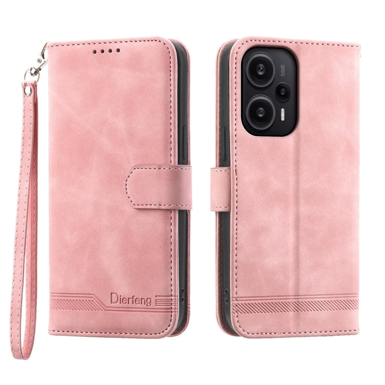 Dierfeng Dream Line TPU + PU Leather Phone Case, For Xiaomi Redmi Note 13 Pro+, For Xiaomi Redmi Note 13 Pro 5G, For Xiaomi 13T, For Xiaomi Redmi Note 12 Turbo 5G/Poco F5, For Xiaomi Redmi Note 12S 4G Global, For Xiaomi Poco X6 Pro 5G
