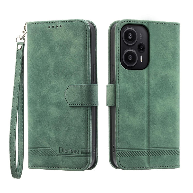 Dierfeng Dream Line TPU + PU Leather Phone Case, For Xiaomi Redmi Note 13 Pro+, For Xiaomi Redmi Note 13 Pro 5G, For Xiaomi 13T, For Xiaomi Redmi Note 12 Turbo 5G/Poco F5, For Xiaomi Redmi Note 12S 4G Global, For Xiaomi Poco X6 Pro 5G