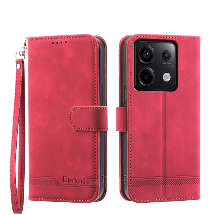 Dierfeng Dream Line TPU + PU Leather Phone Case, For Xiaomi Redmi Note 13 Pro+, For Xiaomi Redmi Note 13 Pro 5G, For Xiaomi 13T, For Xiaomi Redmi Note 12 Turbo 5G/Poco F5, For Xiaomi Redmi Note 12S 4G Global, For Xiaomi Poco X6 Pro 5G