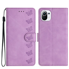 Load image into Gallery viewer, Seven Butterflies Embossed Leather Phone Case, For Xiaomi Redmi 13C 4G, For Xiaomi 13T, For Xiaomi Mi 11 Lite, For Xiaomi Redmi Note 12 Pro 5G Global, For Xiaomi Redmi Note 12 5G Global, For Xiaomi 13 Pro, For Xiaomi 13, For Xiaomi 12T / 12T Pro