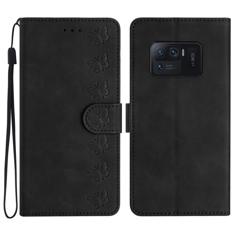 Seven Butterflies Embossed Leather Phone Case, For Xiaomi 11T / 11T Pro, For Xiaomi Redmi 10, For Xiaomi Mi 11 Ultra, For Xiaomi Mi 11 Pro, For Xiaomi Redmi Note 10 5G, For Xiaomi Redmi 9A, For Xiaomi Redmi 9, For Xiaomi Redmi 9C