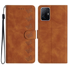 Seven Butterflies Embossed Leather Phone Case, For Xiaomi 11T / 11T Pro, For Xiaomi Redmi 10, For Xiaomi Mi 11 Ultra, For Xiaomi Mi 11 Pro, For Xiaomi Redmi Note 10 5G, For Xiaomi Redmi 9A, For Xiaomi Redmi 9, For Xiaomi Redmi 9C