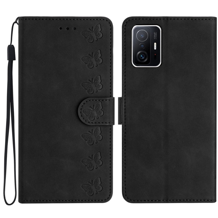Seven Butterflies Embossed Leather Phone Case, For Xiaomi 11T / 11T Pro, For Xiaomi Redmi 10, For Xiaomi Mi 11 Ultra, For Xiaomi Mi 11 Pro, For Xiaomi Redmi Note 10 5G, For Xiaomi Redmi 9A, For Xiaomi Redmi 9, For Xiaomi Redmi 9C