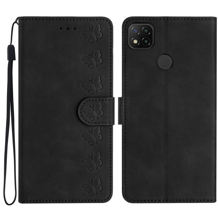 Seven Butterflies Embossed Leather Phone Case, For Xiaomi Redmi A1, For Xiaomi Redmi Note 11 Pro 5G Global, For Xiaomi 12 Lite, For Xiaomi Redmi 10A, For Xiaomi Redmi 10C, For Xiaomi Redmi Note 11 5G, For Xiaomi Redmi 10 2022, For Xiaomi 12 Pro