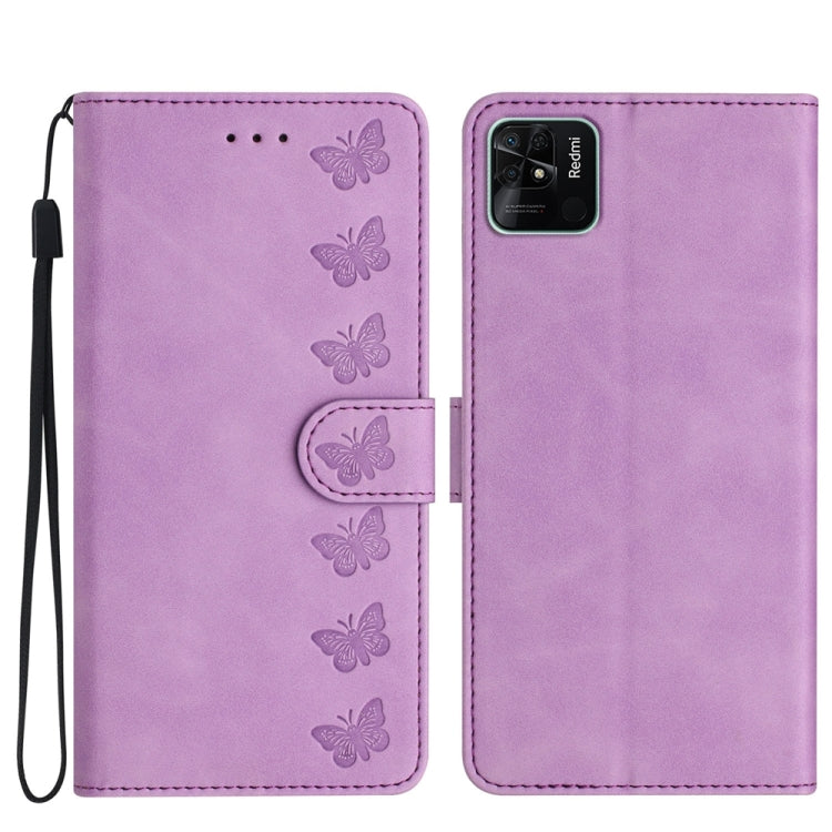 Seven Butterflies Embossed Leather Phone Case, For Xiaomi Redmi A1, For Xiaomi Redmi Note 11 Pro 5G Global, For Xiaomi 12 Lite, For Xiaomi Redmi 10A, For Xiaomi Redmi 10C, For Xiaomi Redmi Note 11 5G, For Xiaomi Redmi 10 2022, For Xiaomi 12 Pro