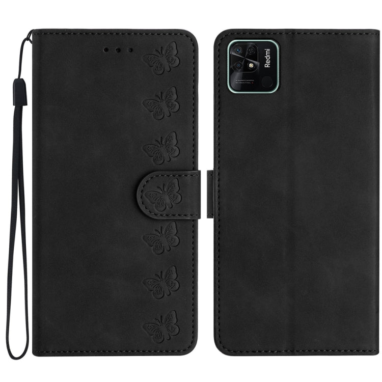 Seven Butterflies Embossed Leather Phone Case, For Xiaomi Redmi A1, For Xiaomi Redmi Note 11 Pro 5G Global, For Xiaomi 12 Lite, For Xiaomi Redmi 10A, For Xiaomi Redmi 10C, For Xiaomi Redmi Note 11 5G, For Xiaomi Redmi 10 2022, For Xiaomi 12 Pro