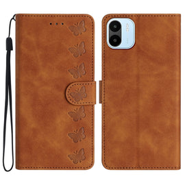 Seven Butterflies Embossed Leather Phone Case, For Xiaomi Redmi A1, For Xiaomi Redmi Note 11 Pro 5G Global, For Xiaomi 12 Lite, For Xiaomi Redmi 10A, For Xiaomi Redmi 10C, For Xiaomi Redmi Note 11 5G, For Xiaomi Redmi 10 2022, For Xiaomi 12 Pro
