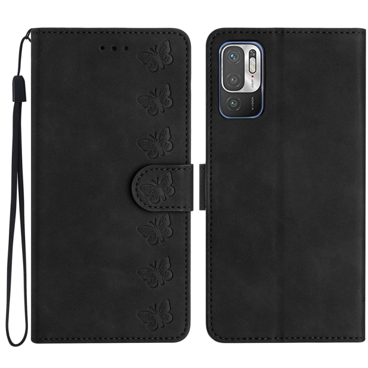 Seven Butterflies Embossed Leather Phone Case, For Xiaomi 11T / 11T Pro, For Xiaomi Redmi 10, For Xiaomi Mi 11 Ultra, For Xiaomi Mi 11 Pro, For Xiaomi Redmi Note 10 5G, For Xiaomi Redmi 9A, For Xiaomi Redmi 9, For Xiaomi Redmi 9C