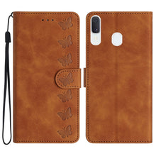 Load image into Gallery viewer, Seven Butterflies Embossed Leather Phone Case, For Samsung Galaxy A13 5G, For Samsung Galaxy A14 5G, For Samsung Galaxy A20 / A30, For Samsung Galaxy S24 5G, For Samsung Galaxy A05s, For Samsung Galaxy A20e, For Samsung Galaxy A20s                     ...