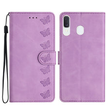 Load image into Gallery viewer, Seven Butterflies Embossed Leather Phone Case, For Samsung Galaxy A13 5G, For Samsung Galaxy A14 5G, For Samsung Galaxy A20 / A30, For Samsung Galaxy S24 5G, For Samsung Galaxy A05s, For Samsung Galaxy A20e, For Samsung Galaxy A20s                     ...