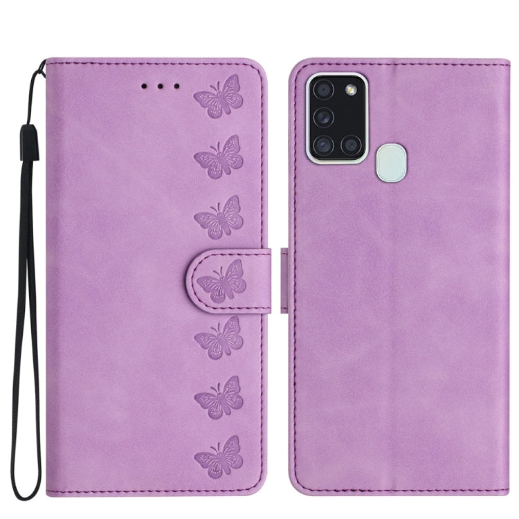 Seven Butterflies Embossed Leather Phone Case, For Samsung Galaxy A13 5G, For Samsung Galaxy A14 5G, For Samsung Galaxy A20 / A30, For Samsung Galaxy S24 5G, For Samsung Galaxy A05s, For Samsung Galaxy A20e, For Samsung Galaxy A20s                     ...