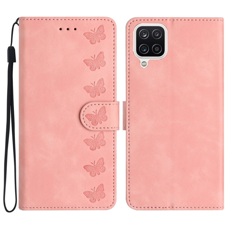 Seven Butterflies Embossed Leather Phone Case, For Samsung Galaxy A13 5G, For Samsung Galaxy A14 5G, For Samsung Galaxy A20 / A30, For Samsung Galaxy S24 5G, For Samsung Galaxy A05s, For Samsung Galaxy A20e, For Samsung Galaxy A20s                     ...