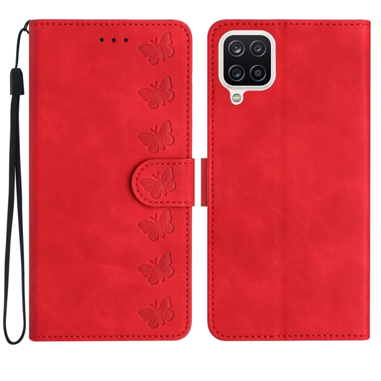 Seven Butterflies Embossed Leather Phone Case, For Samsung Galaxy A13 5G, For Samsung Galaxy A14 5G, For Samsung Galaxy A20 / A30, For Samsung Galaxy S24 5G, For Samsung Galaxy A05s, For Samsung Galaxy A20e, For Samsung Galaxy A20s                     ...