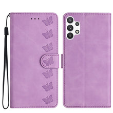 Load image into Gallery viewer, Seven Butterflies Embossed Leather Phone Case, For Samsung Galaxy A22 5G, For Samsung Galaxy A23 5G, For Samsung Galaxy A24 4G, For Samsung Galaxy A32 4G, For Samsung Galaxy A32 5G, For Samsung Galaxy A33 5G, For Samsung Galaxy A34, For Samsung Galaxy A40
